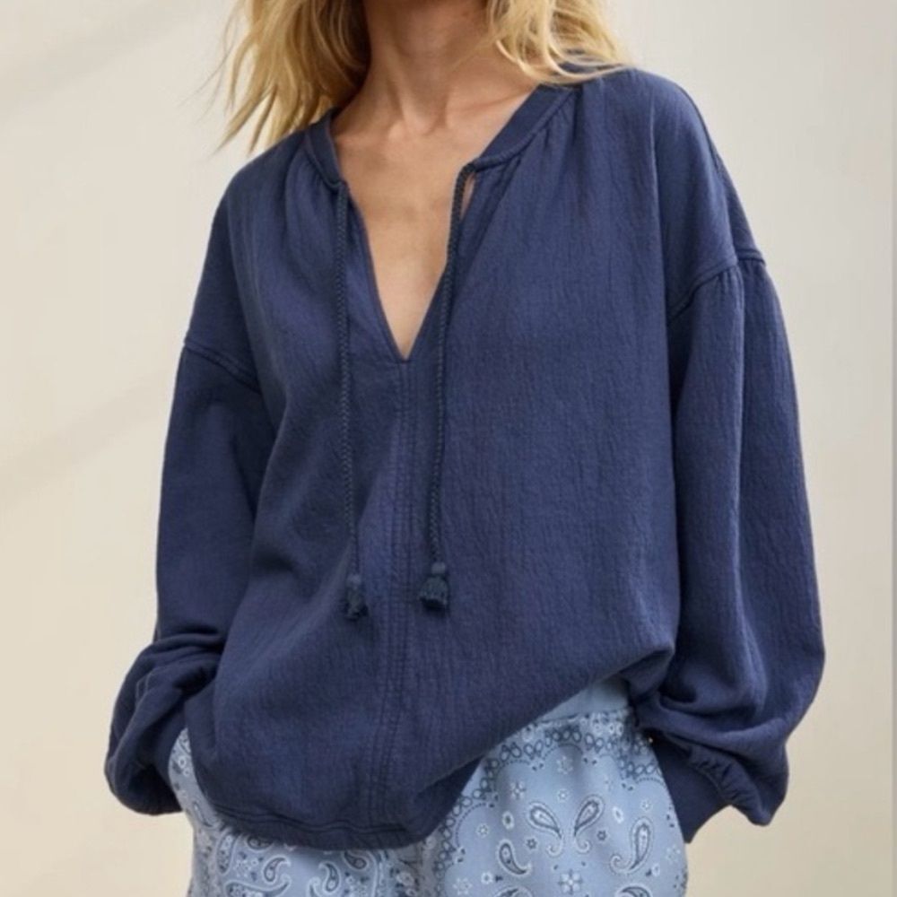 Aerie Easy Street Blue Sweatershirt